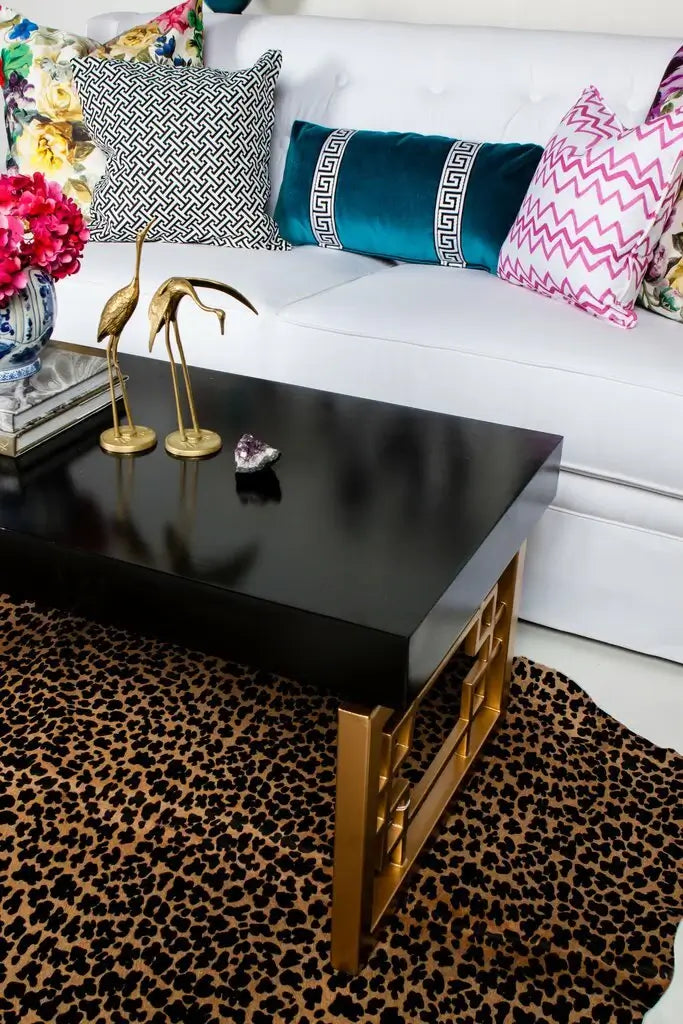 Leopard Cowhide Rug , Natural Suede Leather | eCowhides