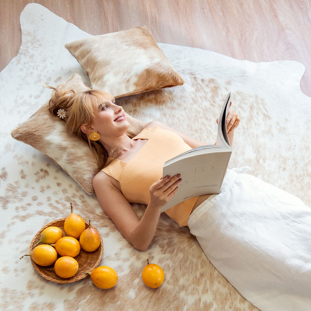 Allergy Free - Palomino and white Pillow