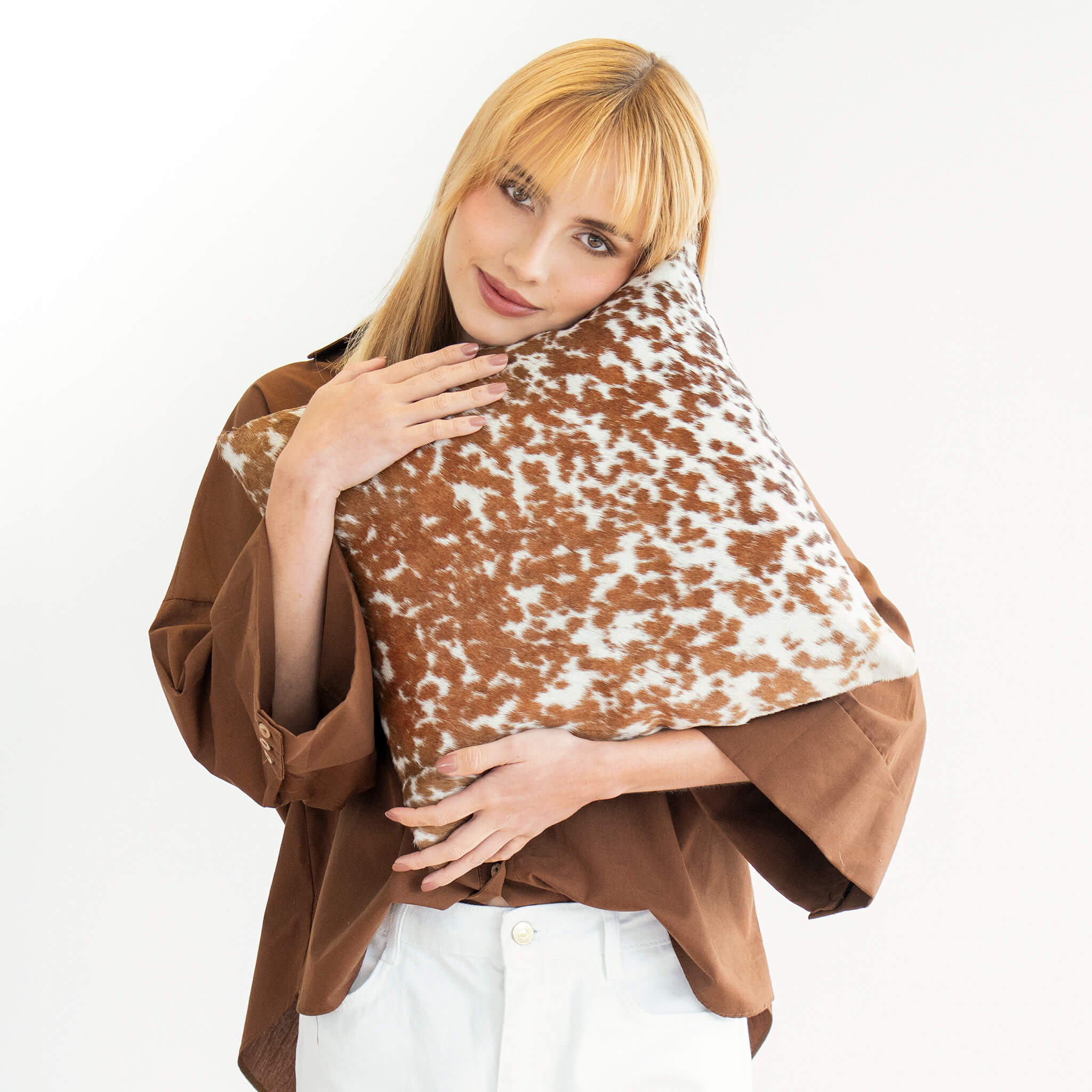 Brown speckled Pillow