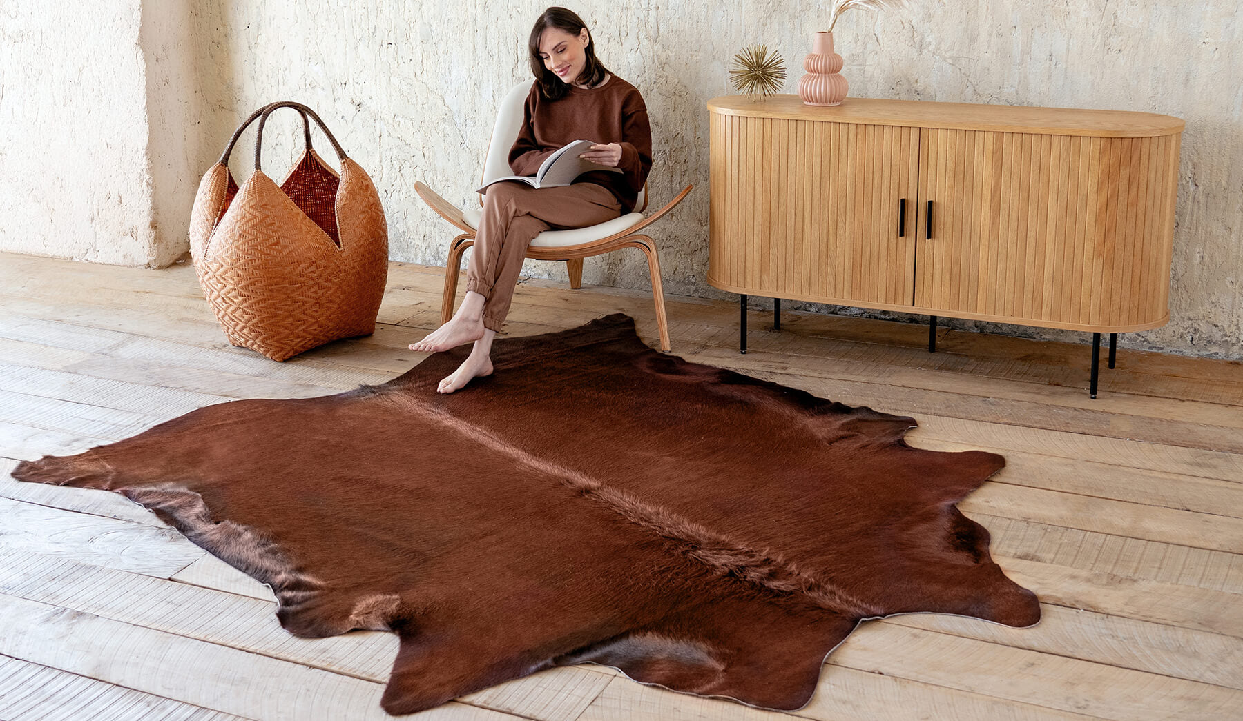 Mahogany Cowhide Rug