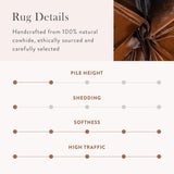 Brazilian Mahogany Cowhide Rug Size 7'7" L x 6'6" W 2344