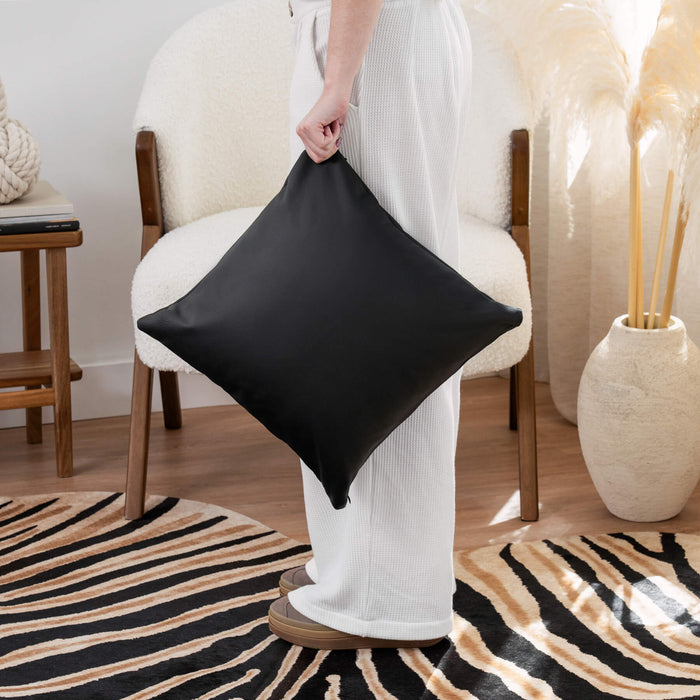 Onyx Leather Pillow