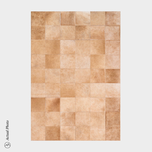 Rhodes Champagne Cowhide Rug Size 6 x 4 Feet on Sale