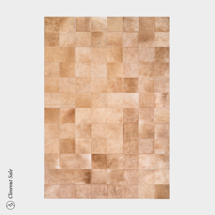 Rhodes Champagne Cowhide Rug Size 8 x 5 Feet on Sale