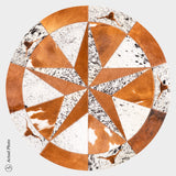 Texas Cowhide Star Round Rug Size 40 Inches S-45