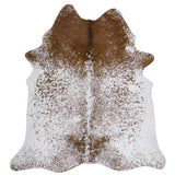 Salt And Pepper Brown Brazilian Cowhide Rug, Natural Suede Leather | eCowhides