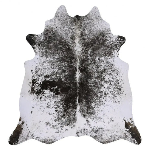 Salt And Pepper Black Brazilian Cowhide Rug, Natural Suede Leather | eCowhides