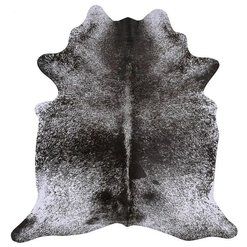 Salt And Pepper Black Brazilian Cowhide Rug, Natural Suede Leather | eCowhides