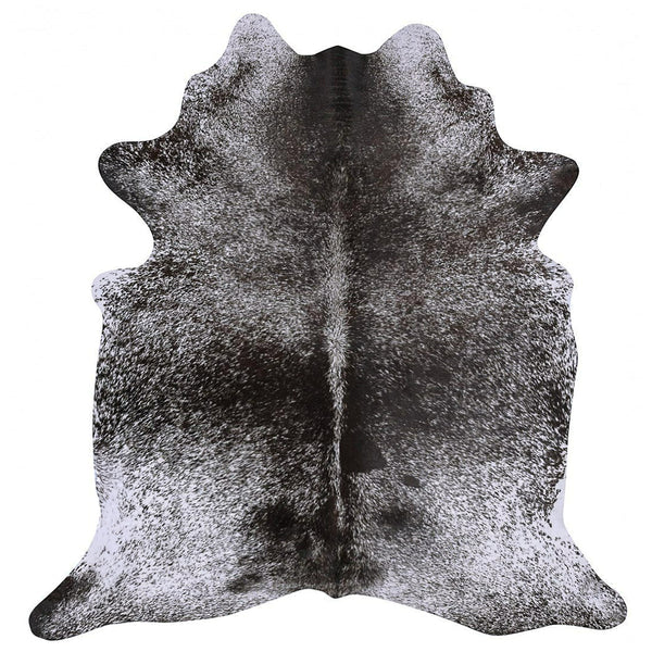 Salt and Pepper Black Brazilian Cowhide Rug: XL