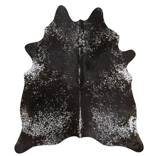 Salt and Pepper Black Brazilian Cowhide Rug: XXL