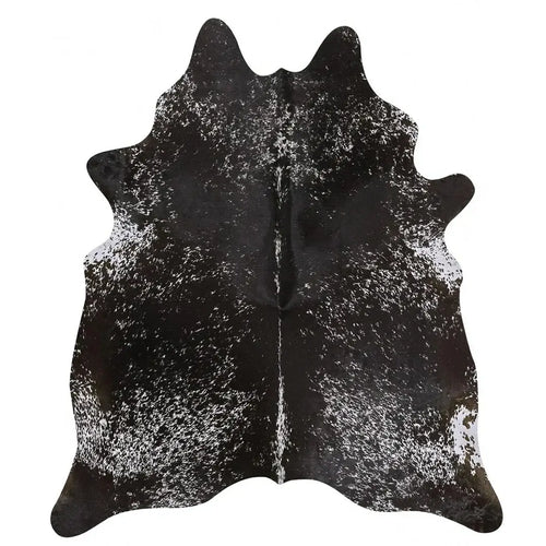 Salt And Pepper Black Brazilian Cowhide Rug, Natural Suede Leather | eCowhides
