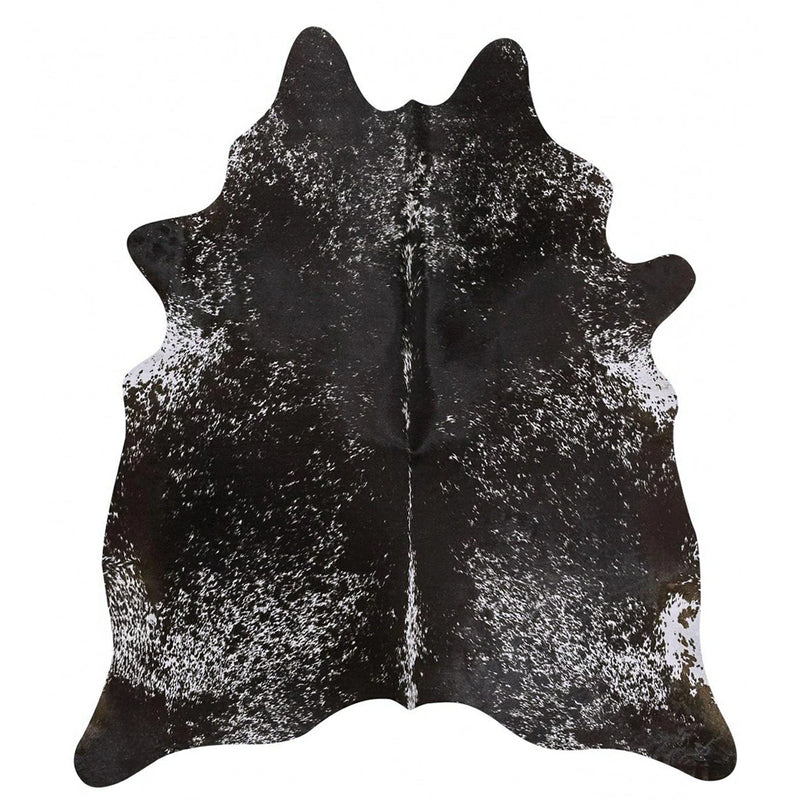 Salt and Pepper Black Brazilian Cowhide Rug: XL