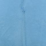 Sea Blue Dyed Cowhide Rug , Natural Suede Leather | eCowhides