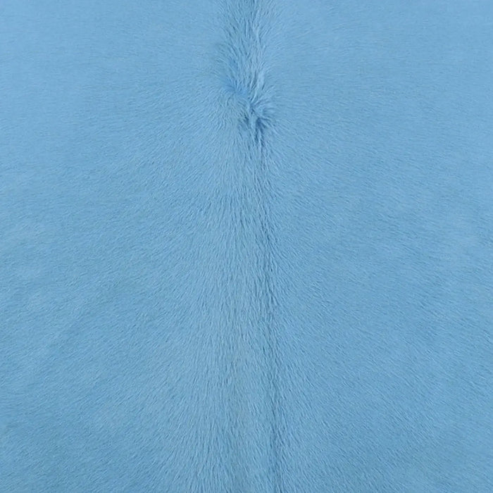 Sea Blue Dyed Cowhide Rug , Natural Suede Leather | eCowhides