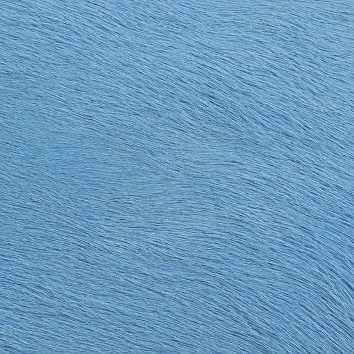 Sea Blue Dyed Cowhide Rug , Natural Suede Leather | eCowhides