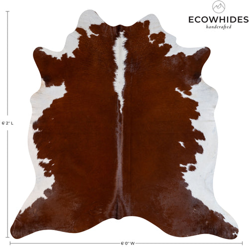 Brazilian Hereford Cowhide Rug Size 6'2" L x 6'6" W 7121