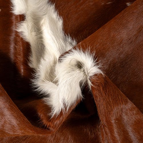 Brazilian Hereford Cowhide Rug Size 8'0" L x 7'5" W 7558