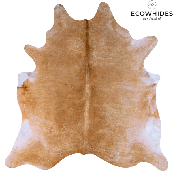 Brazilian Beige Cowhide Rug Size 7'2" L x 6'8" W 7026