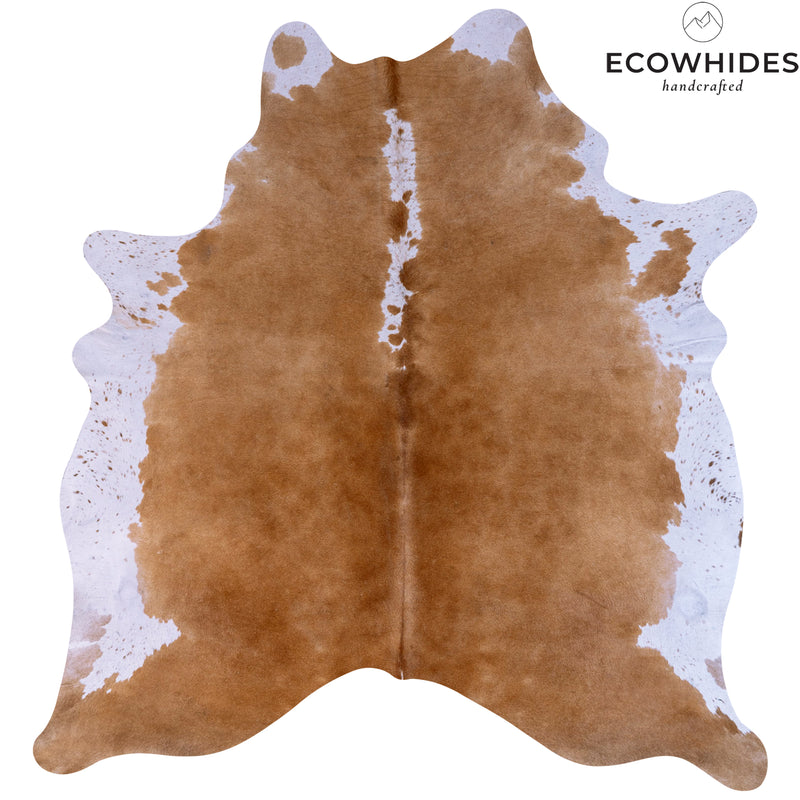 Brazilian Beige and White Cowhide Rug Size 6' L x 5'10" W 7029