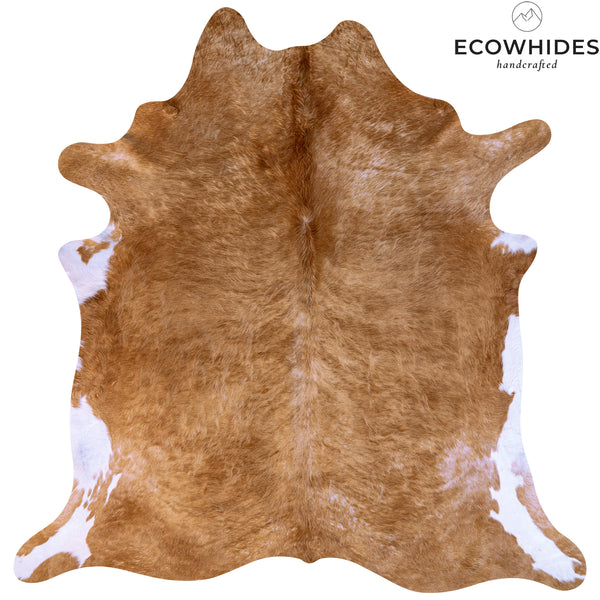 Brazilian Beige and White Cowhide Rug Size 7'5" L x 7'2" W 7061