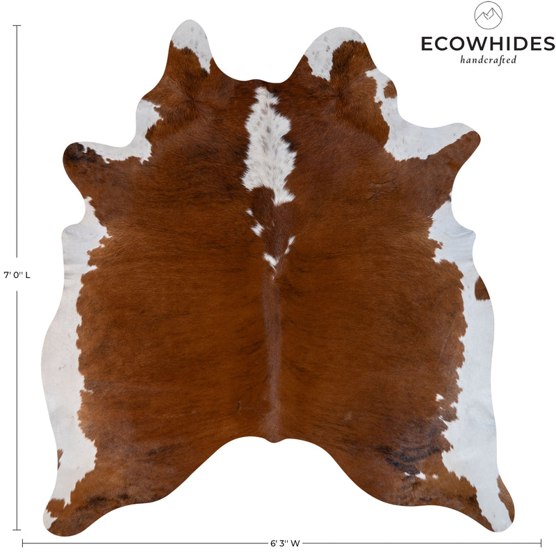 Brazilian Hereford Cowhide Rug Size 7' L x 6'3" W 7118