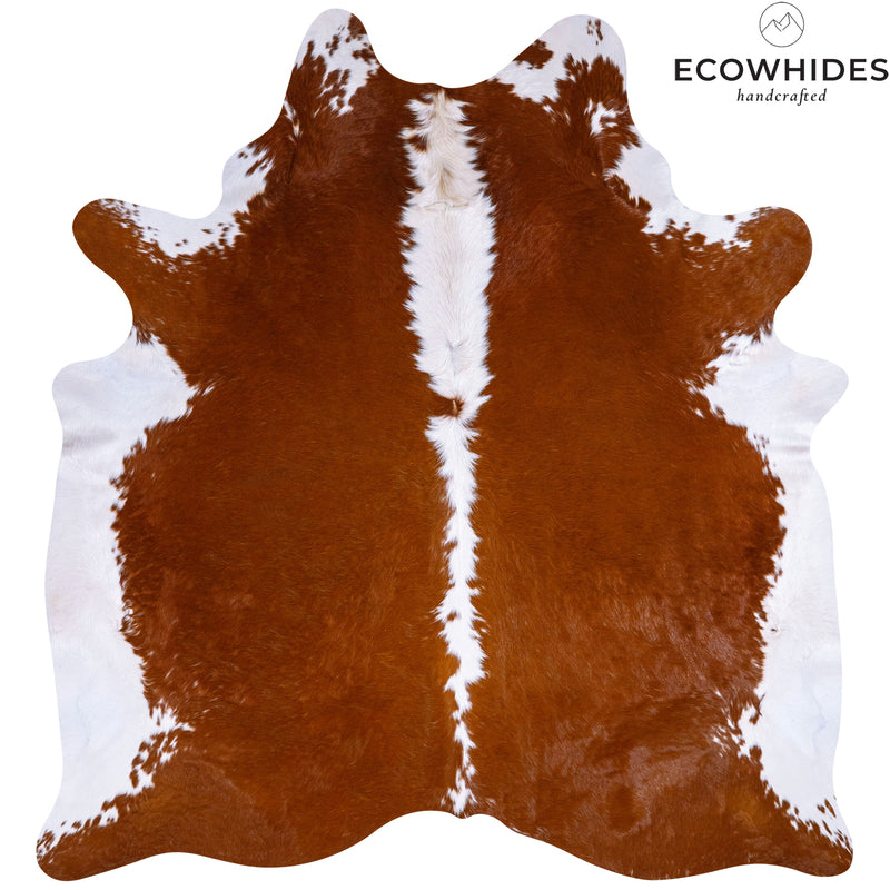 Brazilian Hereford Cowhide Rug Size 7'2" L x 6'6" W 7534