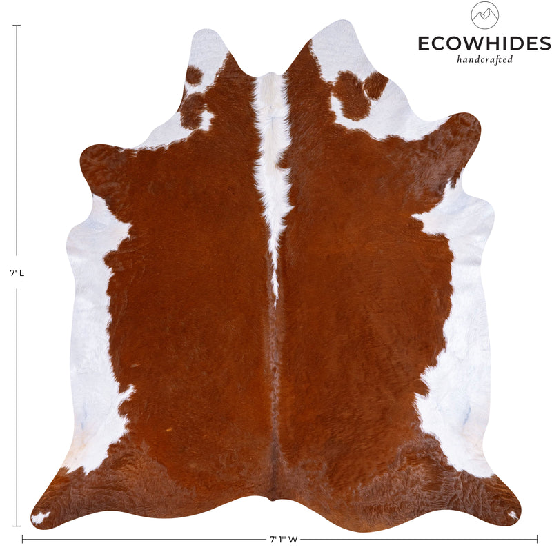 Brazilian Hereford Cowhide Rug Size 7' L x 7'1" W 7580