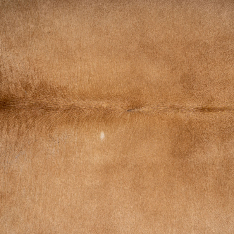 Brazilian Beige and White Cowhide Rug Size 6'11" L x 6'5" W 7025