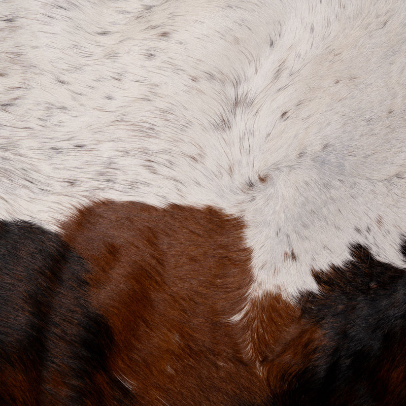 Brazilian Brindle White Belly Cowhide Rug Size 7'8" L x 6'6" W 7076