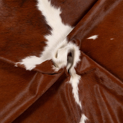 Brazilian Tricolor Cowhide Rug Size 6'7" L x 6'7" W 7120