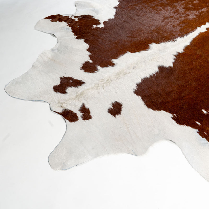 Brazilian Hereford Cowhide Rug Size 7'1" L x 7' W 7504