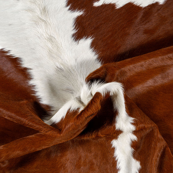 Brazilian Hereford Cowhide Rug Size 7'1" L x 7' W 7504