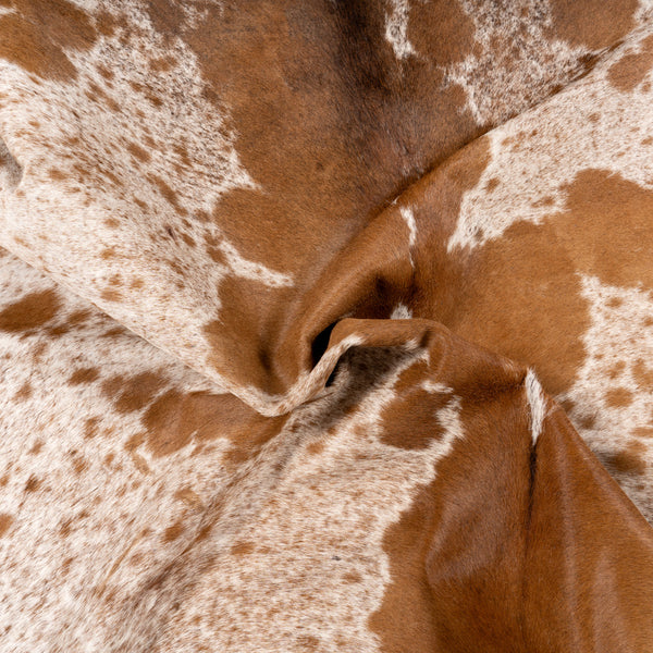 Brazilian Brown Salt and Pepper Cowhide Rug Size 6'2" L x 5'2" W 7137