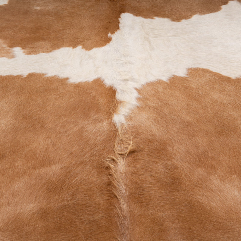 Brazilian Palomino and White Cowhide Rug Size 7'7" L x 6'10" W 7167