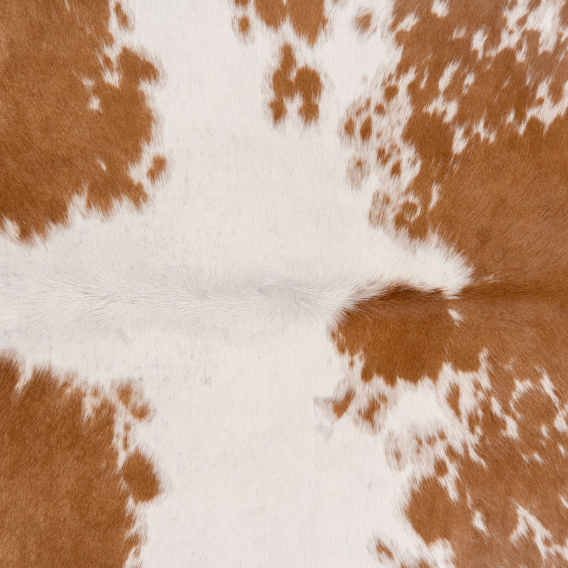 Brazilian Palomino and White Cowhide Rug Size 7'2" L x 7'2" W 7178