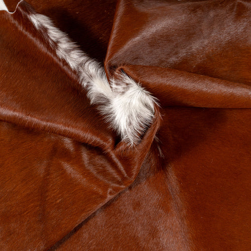 Brazilian Hereford Cowhide Rug Size 7'1" L x 6'7" W 7509