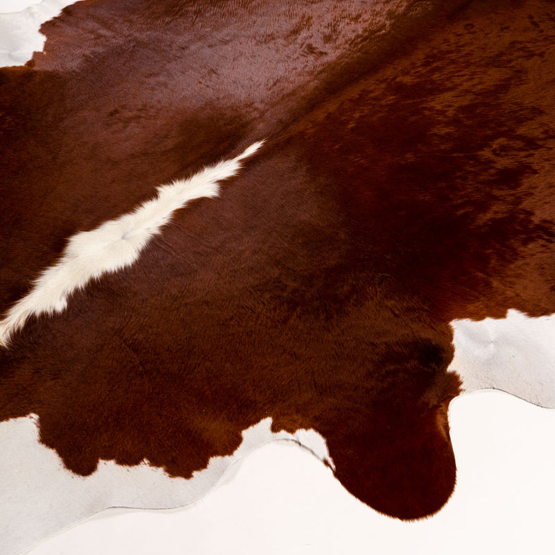 Brazilian Hereford Cowhide Rug Size 7'3" L x 6'11" W 7515