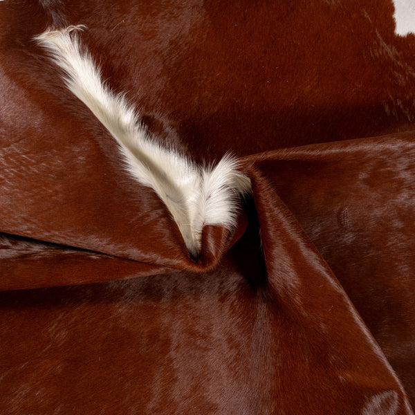 Brazilian Hereford Cowhide Rug Size 7'3" L x 6'11" W 7515