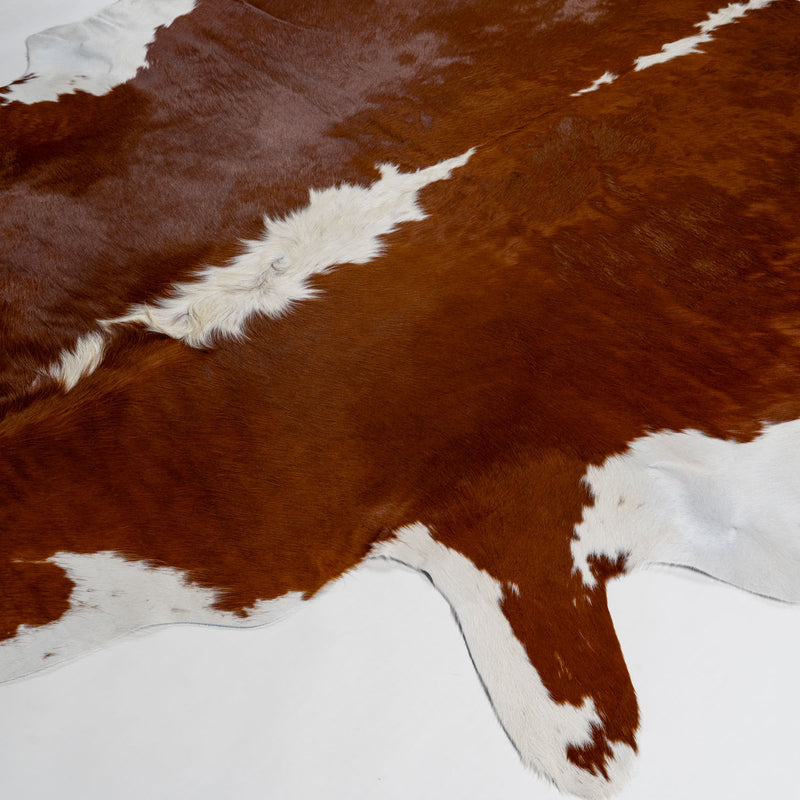 Brazilian Hereford Cowhide Rug Size 7'3" L x 7'6" W 7521