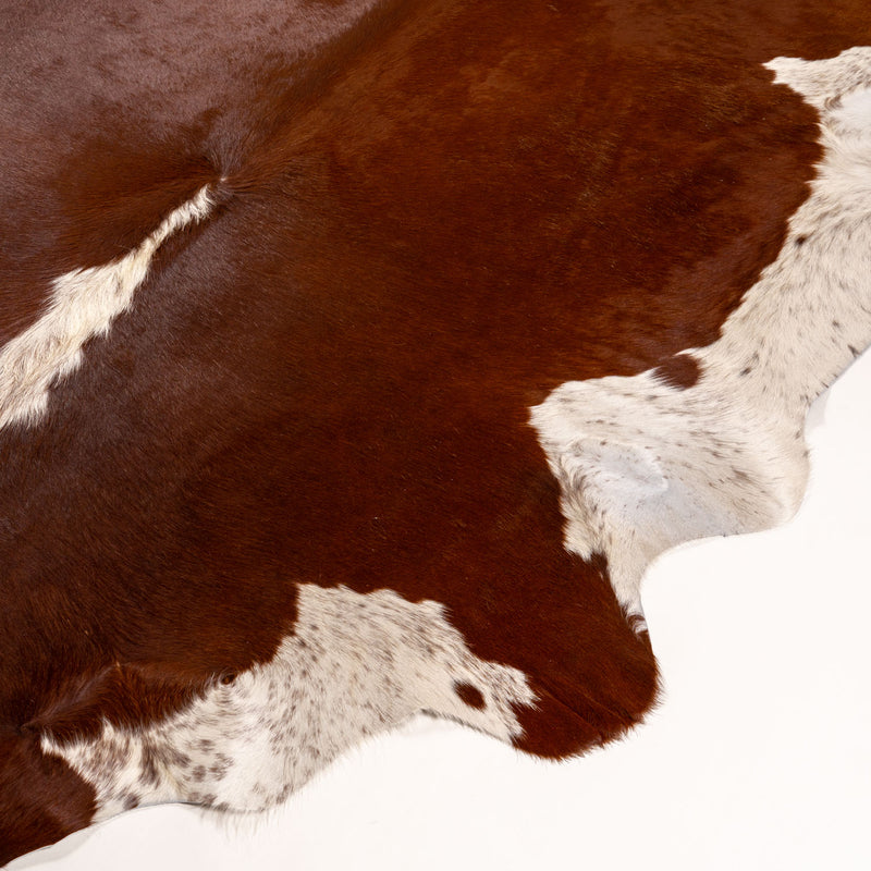 Brazilian Hereford Cowhide Rug Size 7'8" L x 7'6" W 7524