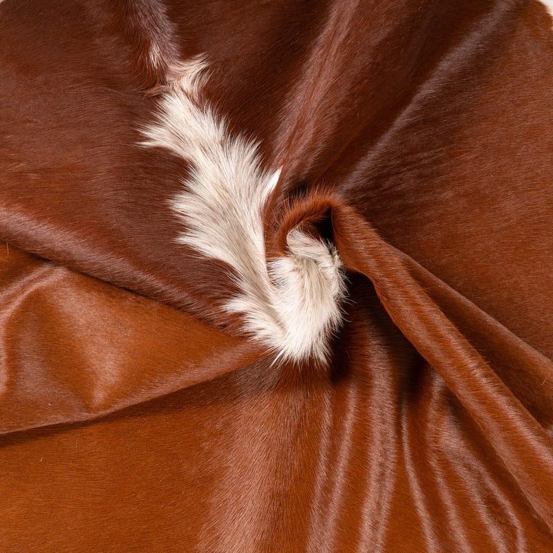 Brazilian Hereford Cowhide Rug Size 7' L x 7' W 7528