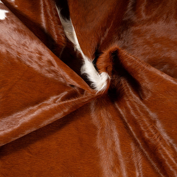 Brazilian Hereford Cowhide Rug Size 7'7" L x 6'11" W 7529