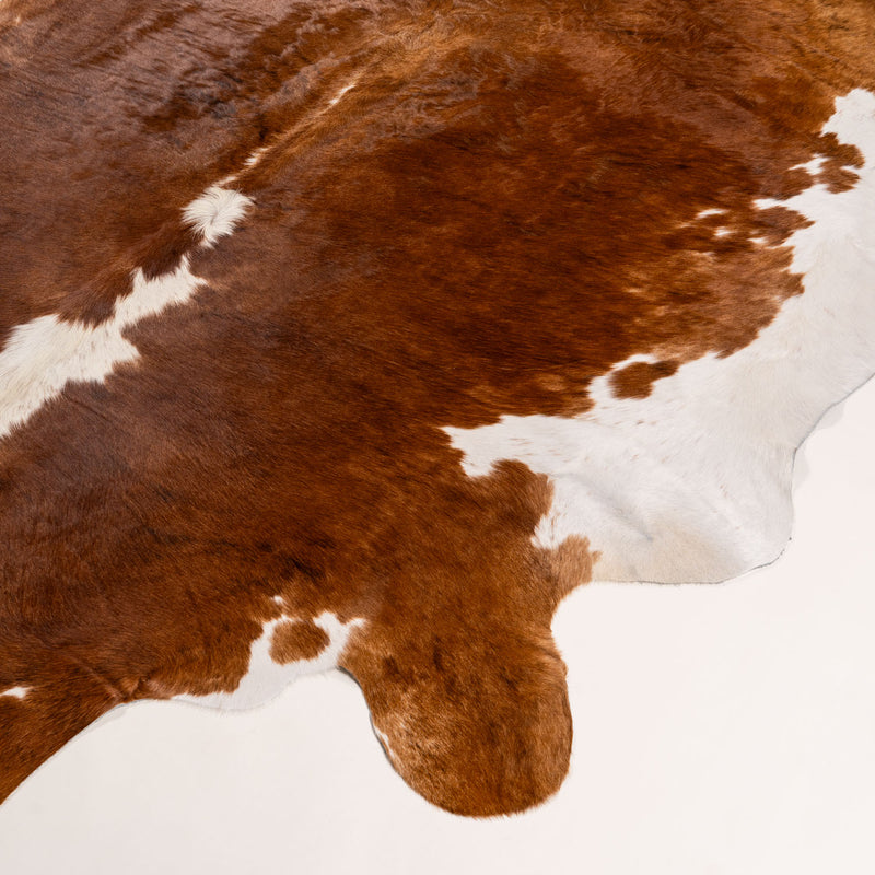 Brazilian Hereford Cowhide Rug Size 7'10" L x 7'3" W 7530