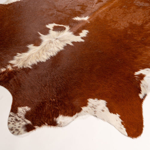 Brazilian Hereford Cowhide Rug Size 7'5" L x 7'5" W 7532