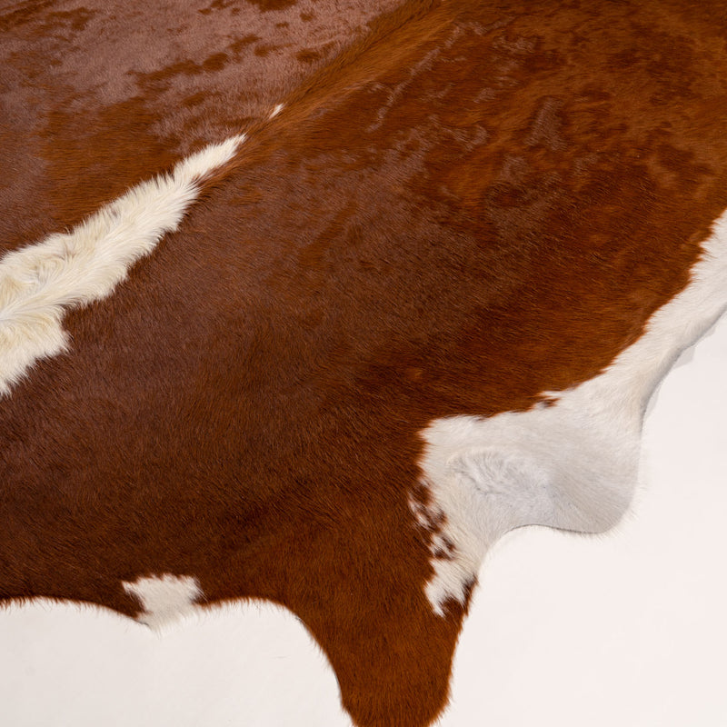 Brazilian Hereford Cowhide Rug Size 6'5" L x 7'4" W 7533