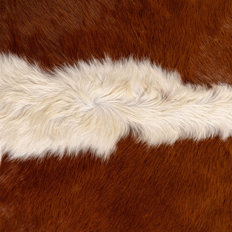 Brazilian Hereford Cowhide Rug Size 6'5" L x 7'4" W 7533