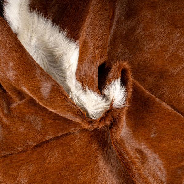 Brazilian Hereford Cowhide Rug Size 6'5" L x 7'4" W 7533