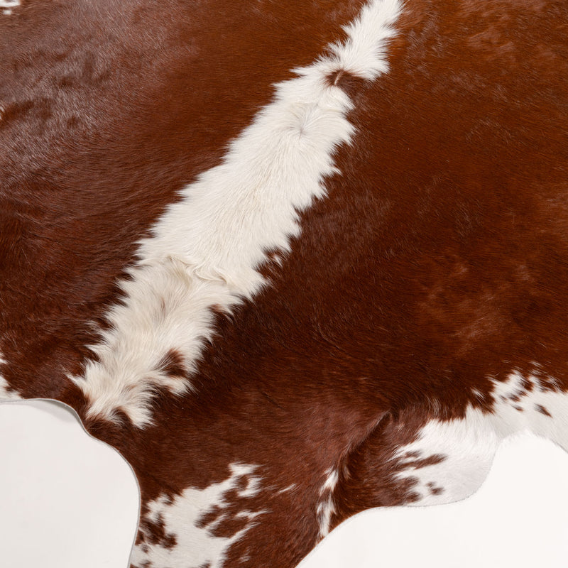 Brazilian Hereford Cowhide Rug Size 7'2" L x 6'6" W 7534