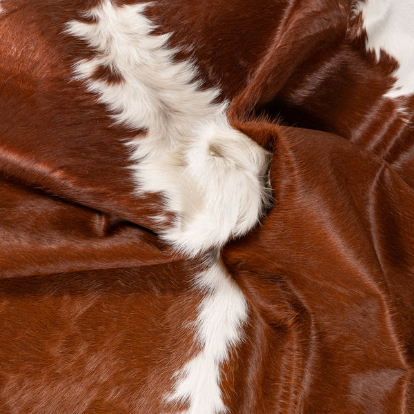 Brazilian Hereford Cowhide Rug Size 7'2" L x 6'6" W 7534