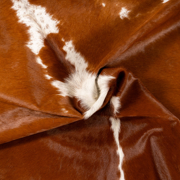 Brazilian Hereford Cowhide Rug Size 7'5" L x 7'2" W 7535